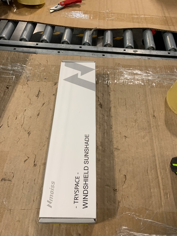 Photo 1 of [2025 Upgrade] Nmoiss Windshield Sun Shade Umbrella - [Vinyl Coating Heat Shield] Protect Car from Sun Rays & Heat Damage Keep Cool and Protect Interior, Spring Structure Edge Medium 56" L x 31" W