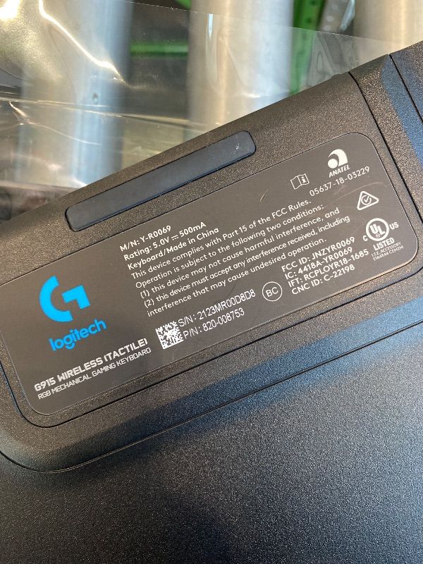 Photo 1 of *Untested*
Logitech G915 LIGHTSPEED RGB Mechanical Gaming Keyboard, Low Profile GL Tactile Key Switch, LIGHTSYNC RGB, Advanced Wireless and Bluetooth Support - Tactile,Black