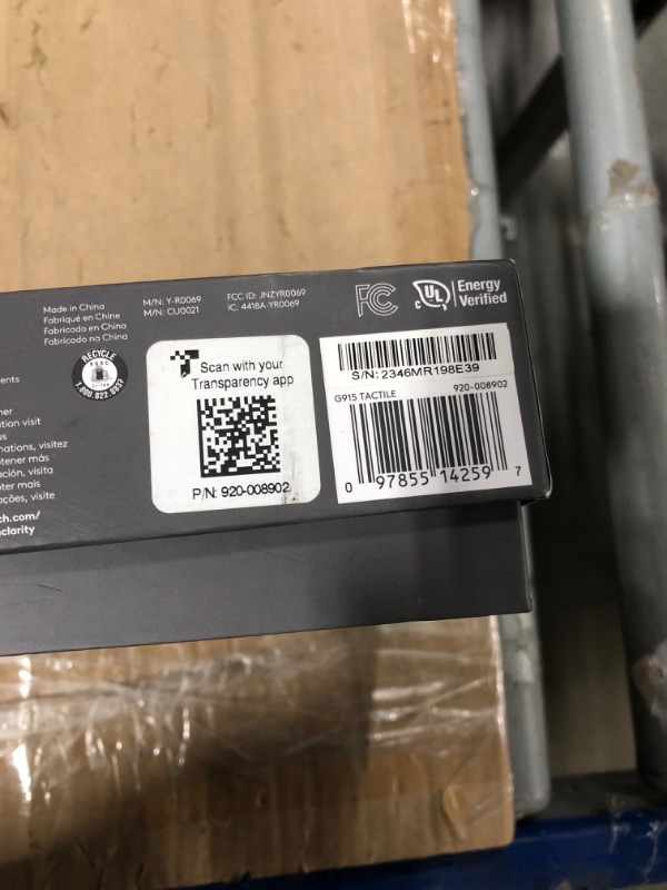 Photo 1 of *Untested*
Logitech G915 LIGHTSPEED RGB Mechanical Gaming Keyboard, Low Profile GL Tactile Key Switch, LIGHTSYNC RGB, Advanced Wireless and Bluetooth Support - Tactile,Black