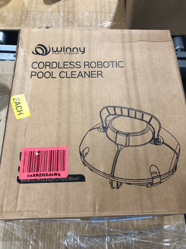 Photo 1 of (2025 Upgrade) Cordless Robotic Pool Cleaner, Lasts 75 Min, Automatic Vacuum for Above-Ground Pools up to 645 Sq.ft,Portable, Self-Parking,Light Blue