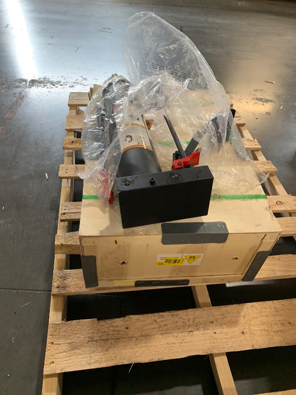 Photo 1 of  Sunex Tools 7793B 1,000 lb Telescopic Transmission Jack, Hydraulic, Foot Pump Operated, Tilt Saddle with Chain Tie-Down, 74.2 in Max Height