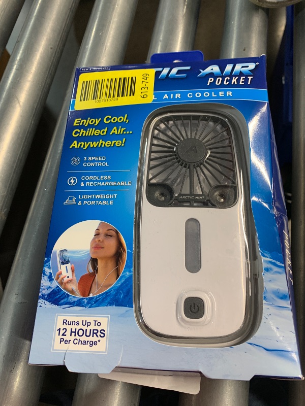 Photo 1 of ***(PARTS ONLY/ NON FUNCTIONAL)***Arctic Air Pocket Small Portable Fan, Powerful, Personal Air Cooler with 3 Adjustable Speeds, 12-Hour Battery Life, Hand Fan for Indoor and Outdoor Use