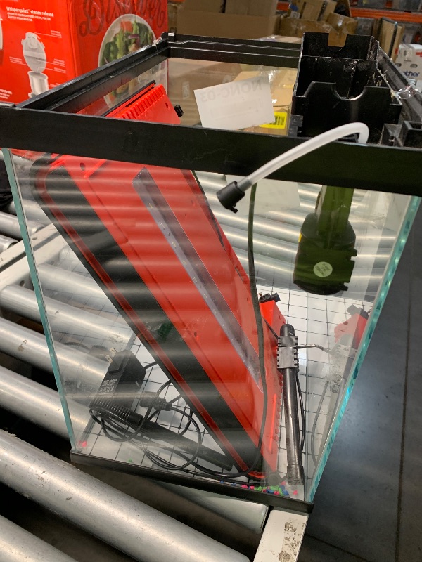 Photo 1 of (used)(please see all images) 10 Gallon Fish Tank Smart Aquarium Kit, Glass Small Aquarium Starter Kits Self Cleaning with 3 Types of LED Lights and Filter Water Pump, Ultra Quiet