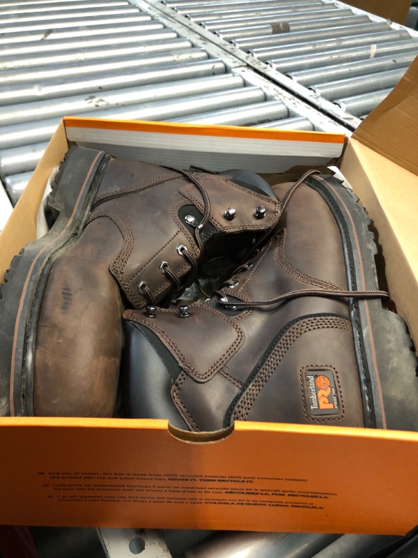 Photo 1 of (13M) (USED/FAIR) Timberland PRO Men's Pit Boss 6 Inch Steel Safety Toe Industrial Work Boot, Brown-2024 New, 13