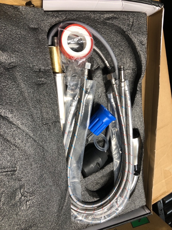 Photo 1 of GGW Commercial Sink with Drainboard, Stainless Steel Utility Sink with Pull-out Faucet, Free Standing Single Bowl Kitchen Sink with Workbench for Restaurant, Garage, Outoor, 21.7"D x 47.2"W x 37"H