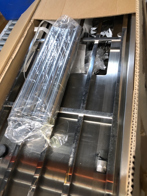 Photo 1 of GGW Commercial Sink with Drainboard, Stainless Steel Utility Sink with Pull-out Faucet, Free Standing Single Bowl Kitchen Sink with Workbench for Restaurant, Garage, Outoor, 21.7"D x 47.2"W x 37"H