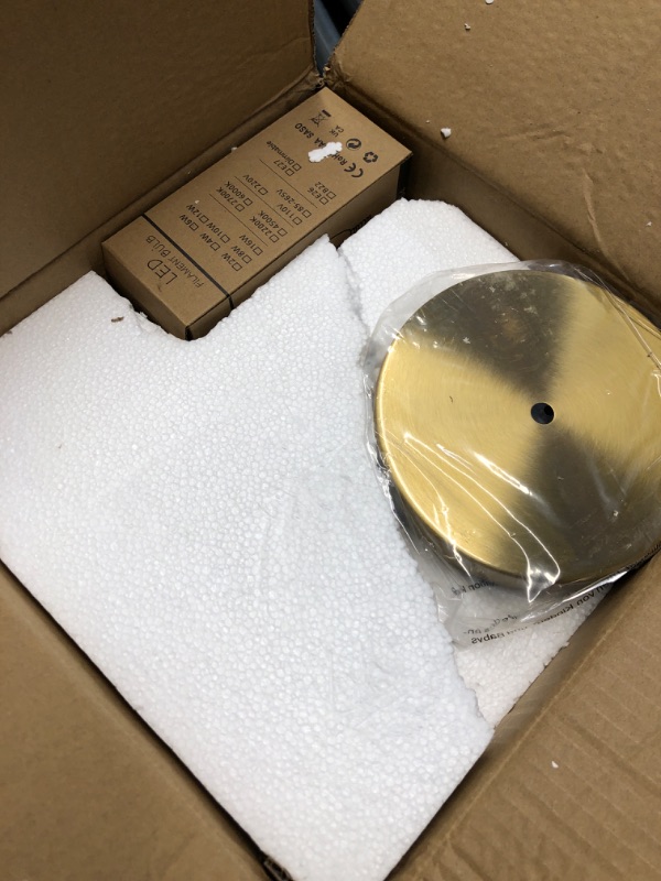 Photo 1 of ( 1 set only) Bagood 10 Inch Globe Pendant Light Gold Mid Century Pendant Light Adjustable Hanging Light Fixture Globe Pendant Lights Kitchen Island Clear Glass with Brass Finish for Dining Room