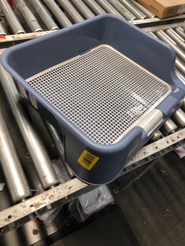Photo 1 of [PS KOREA] Indoor Dog Potty Tray – with Protection Wall Every Side for No Leak, Spill, Accident - Keep Paws Dry and Floors Clean! (Blue)