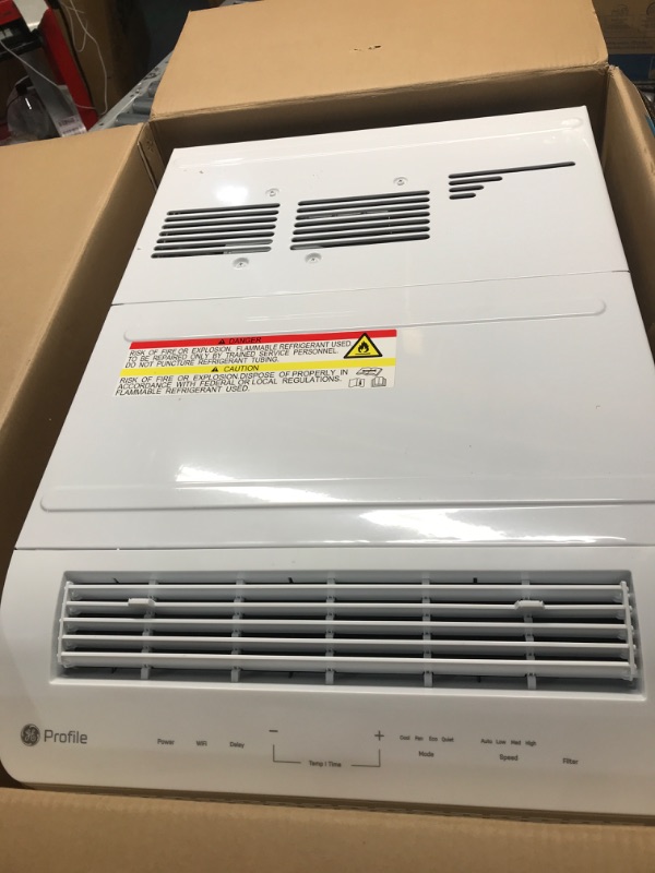 Photo 1 of GE Profile ClearView Inverter Window Air Conditioner Unit, 12,200 BTU, Energy Efficient Cooling up to 550 sq ft., Ultra Quiet, SMART Home Capable, Includes Remote, White