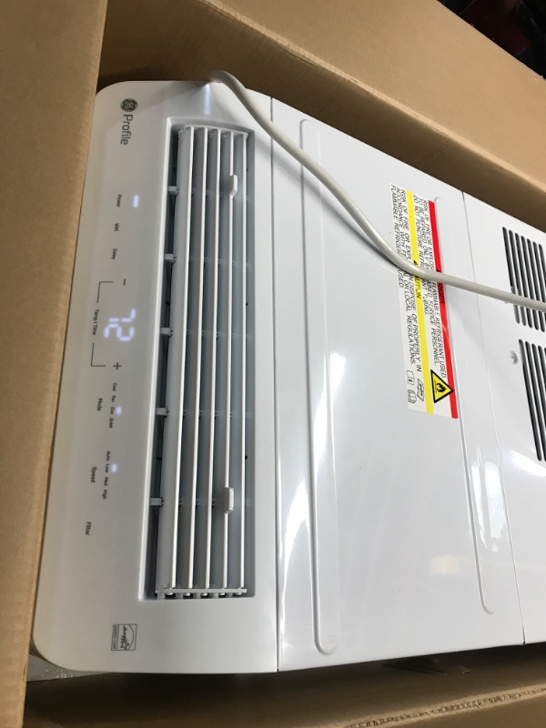 Photo 1 of GE Profile ClearView Inverter Window Air Conditioner Unit, 12,200 BTU, Energy Efficient Cooling up to 550 sq ft., Ultra Quiet, SMART Home Capable, Includes Remote, White