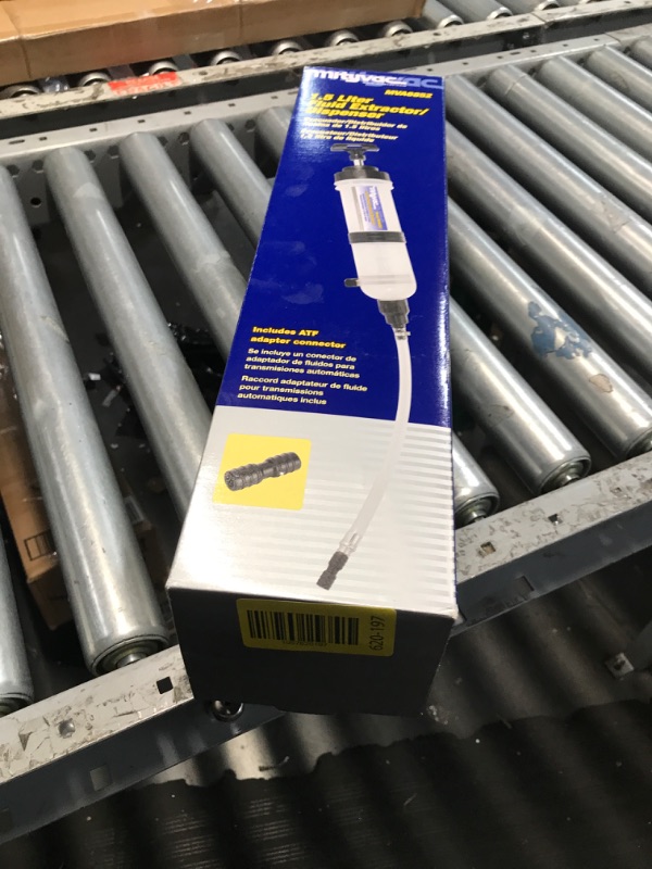 Photo 1 of ***(PARTS ONLY/MAJOR DAMAGE/ NON FUNCTIONAL)***Mityvac MVA6852 1.5 Liter Fluid Evacuator Extractor and Dispensing Syringe, Twist-Valve, Dual-Seal Piston, MVA7218 Rubber ATF Adapter, for Master Cylinders, Transaxles, Power Steering and Coolant