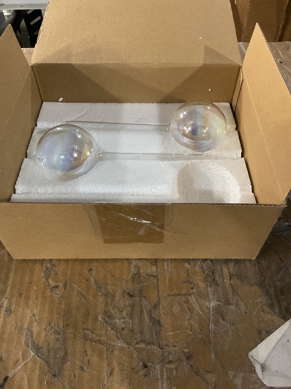 Photo 1 of [3PCS] Light Iridescent Rainbow Gradient Color Clear Glass Self-Watering System Spikes, Automatic Plant Waterer Bulbs