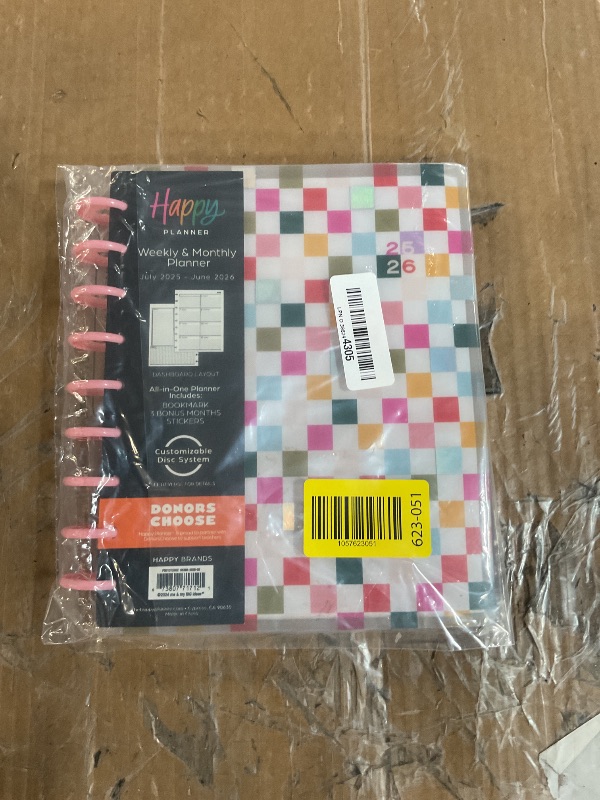 Photo 1 of (BAGGED) Happy Planner Disc-Bound 12-Month July 2025–June 2026 Planner with 3 Extra Months, Classic Size, Dashboard Layout, Just Be You, 7" x 9.25”