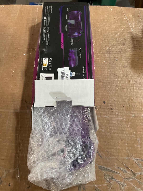 Photo 1 of (l button does not work) NexiGo Hall Effect Gripcon with Kickstand and HDMI Out for TV Docking, Hall Sensing Joystick for Switch/Switch OLED, Handheld Mode, 4K/1080P Supported HDMI and USB 3.0 Port, Purple