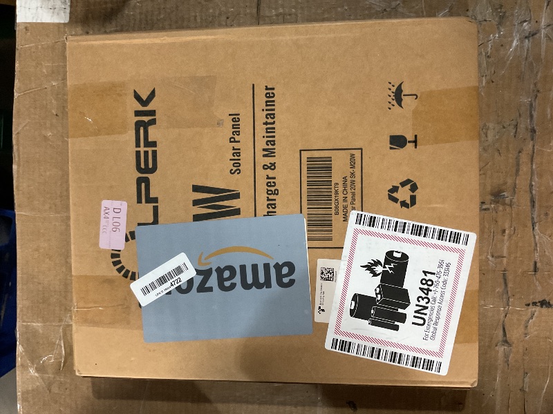 Photo 1 of *******************MISSING PARTS*******************
SOLPERK Solar Panel Kit 20W 12V, Solar Battery Trickle Charger Maintainer + Upgrade Controller + Adjustable Mount Bracket for Boat Car RV Motorcycle Marine Automotive