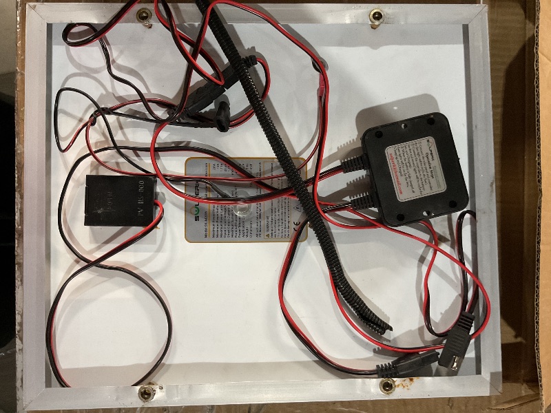 Photo 1 of *******************MISSING PARTS*******************
SOLPERK Solar Panel Kit 20W 12V, Solar Battery Trickle Charger Maintainer + Upgrade Controller + Adjustable Mount Bracket for Boat Car RV Motorcycle Marine Automotive