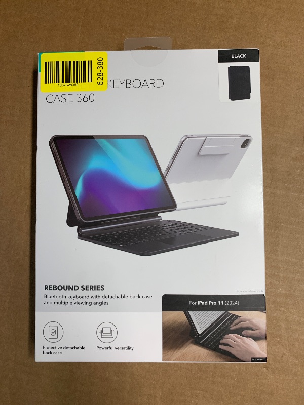 Photo 1 of ESR iPad Pro 11 Inch Case with Keyboard (M4, 2024), iPad Pro 11(5th Gen) Keyboard Case with Easy-Set Magnetic Stand, Portrait/Landscape Modes, Removable Protective Case, Rebound 360 Series, Black