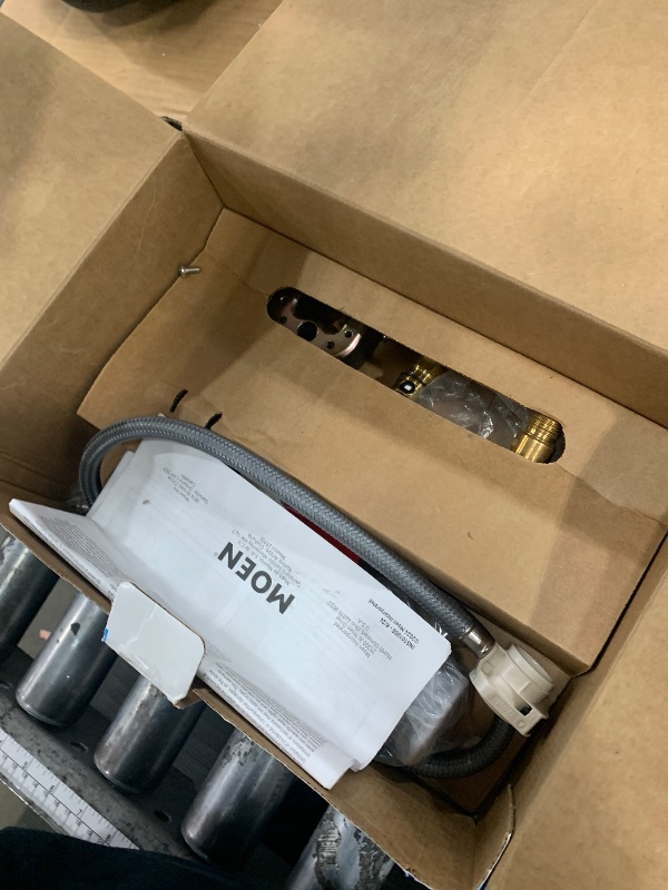 Photo 1 of **PARTS ONLY ITEM*** Moen Wetherly Spot Resist Brushed Nickel Two-Handle Widespread Bathroom Faucet with Valve Included, Bathroom Faucets for Sink 3-hole Deck Mounted Setup, WS84855SRN