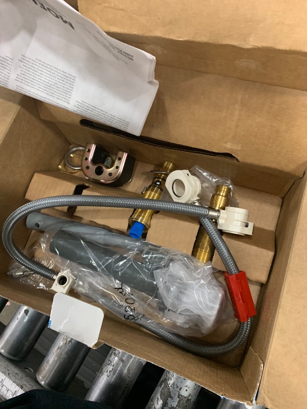 Photo 1 of **PARTS ONLY ITEM*** Moen Wetherly Spot Resist Brushed Nickel Two-Handle Widespread Bathroom Faucet with Valve Included, Bathroom Faucets for Sink 3-hole Deck Mounted Setup, WS84855SRN