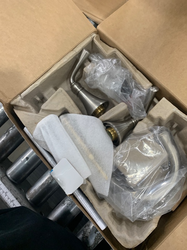 Photo 1 of **PARTS ONLY ITEM*** Moen Wetherly Spot Resist Brushed Nickel Two-Handle Widespread Bathroom Faucet with Valve Included, Bathroom Faucets for Sink 3-hole Deck Mounted Setup, WS84855SRN