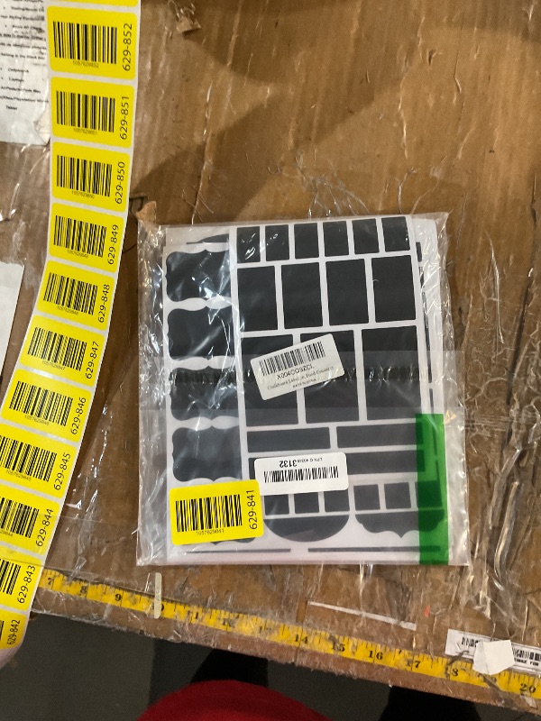 Photo 1 of 273 Pcs Labels for Jars, Waterproof Reusable Chalkboard Labels for Food Containers, Bottles, Blackboard Stickers with 1 Erasable Chalk Marker (Black)