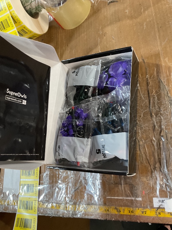 Photo 1 of (PARTIAL SET) iATOM Purple Rose Bouquet Building Set, Compatible with Lego Flowers for Adults - Halloween Botanical Collection - Gothic Artificial Flowers Home Decor - IA11004