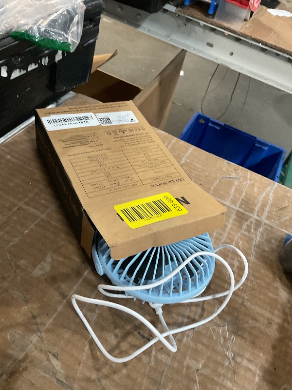Photo 1 of ***(MINOR DAMAGE/ SEE NOTES)***HONYIN 720° Rotation Small Desk & Clip on Fan with Sturdy Clamp, 3 Speeds, Quiet Little Personal Cooling Fan by USB Plug In, for Bedroom Office Desktop Treadmill