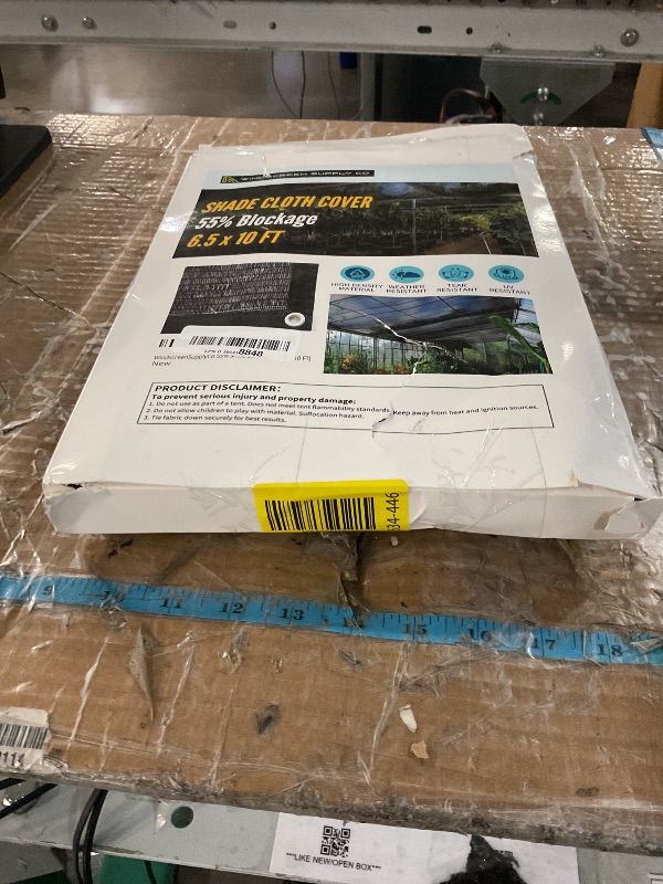 Photo 1 of [WindscreenSupplyCo] 55% 6.5 x 10 FT Shade Cloth Sun Shade Net with Grommets Sunblock Mesh Tarp for Garden Plants Cover Greenhouse and Patio