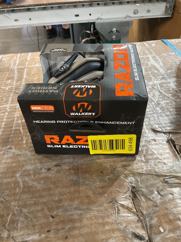 Photo 1 of (used/fair) (unable to test fully) Walkers Razor Slim Shooter Electronic Folding Ear Protection Muffs, Tan Patriot