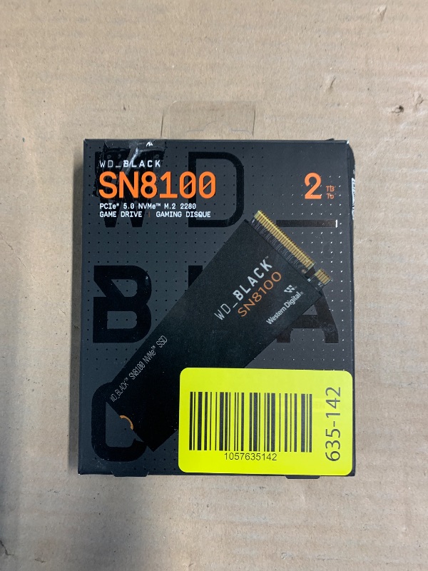 Photo 1 of (UNTESTED) sandisk 2TB SN8100 NVMe SSD Internal Solid State Drive - Gen 5 PCIe 5.0x4, M.2 2280