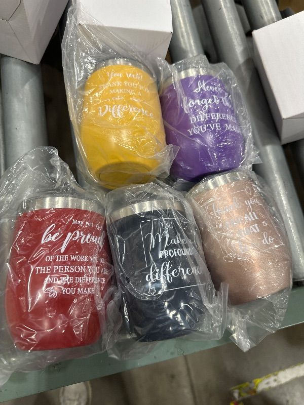 Photo 1 of *** PARTIAL SET *** Norme 12 Pcs Thank You Gift for Women Men Employee Appreciation Gift May You Be Proud Tumbler Cup 12oz Insulated Stainless Steel Tumbler Inspirational Coworker Mug with Lid for Teacher Nurse Volunteer