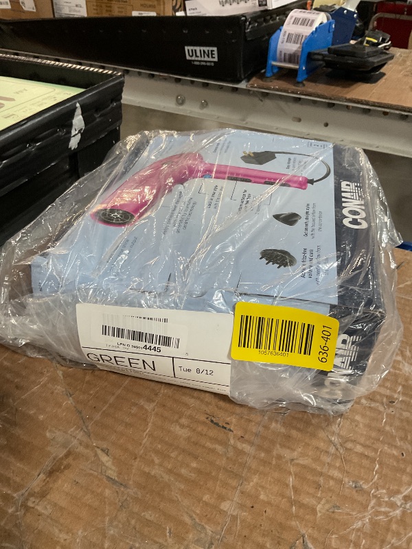 Photo 1 of (USED/FAIR) Conair Hair Dryer with Retractable Cord, 1875W Cord-Keeper Blow Dryer,Pink