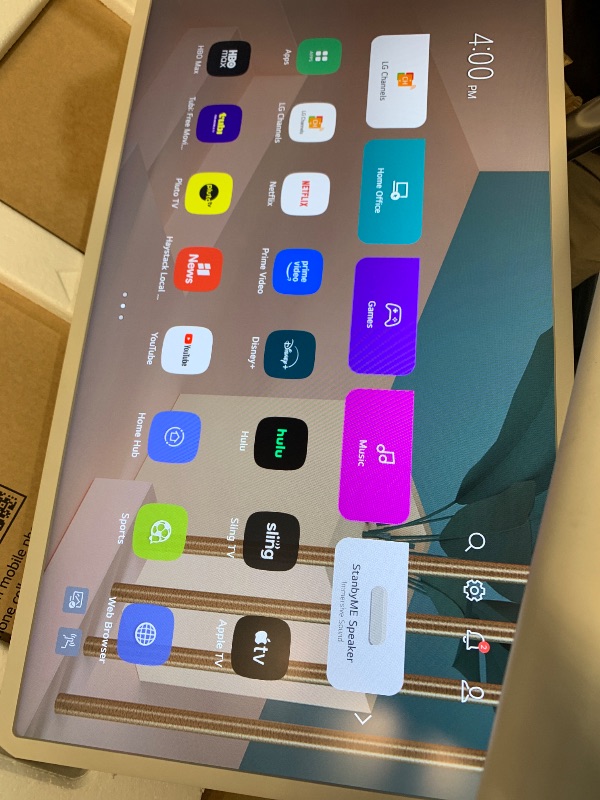 Photo 1 of LG 27-Inch Class StanbyMe 1080p-Portable Touch-Screen-Monitor 27ART10AKPL, Built-in Battery, Full Swivel Rotation, 60Hz Refresh Rate, Calming Beige