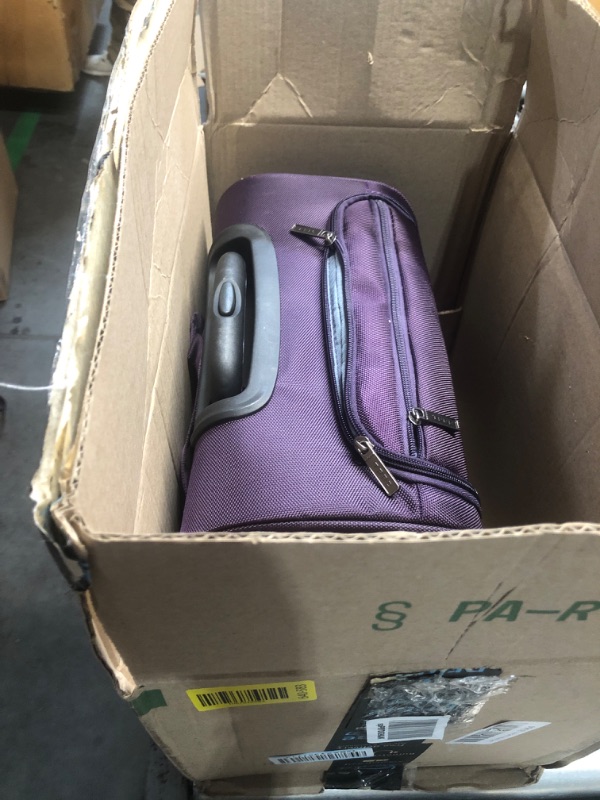Photo 1 of (broken handle) TPRC Smart Under Seat Carry-On Luggage with USB Charging Port, Purple, Underseater 15-Inch