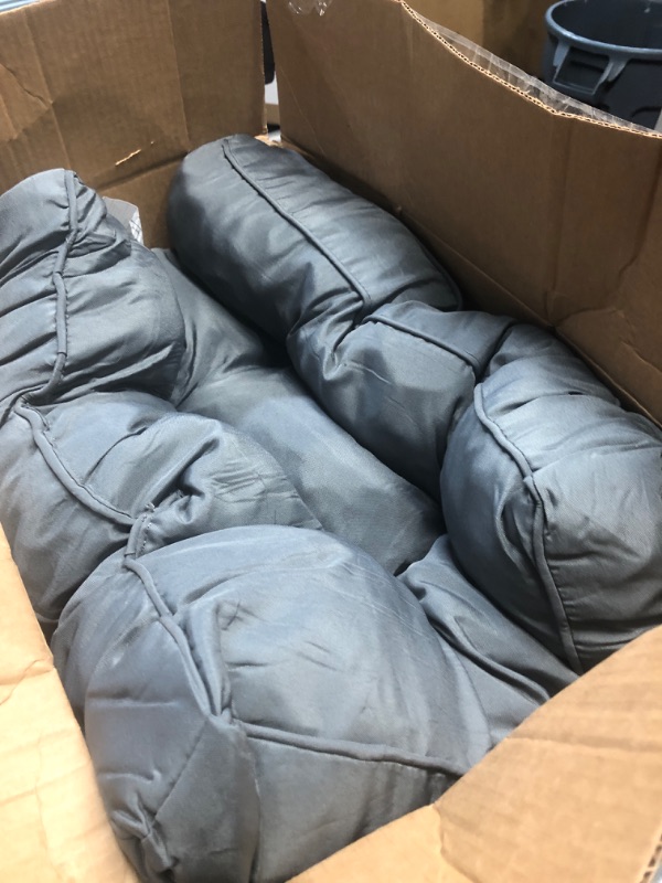 Photo 1 of (used) HIGOGOGO 24 x 24 Outdoor Cushions for Patio Furniture, Outdoor Seat Cushions with Resistant Waterproof Cover for Yard Garden, Grey