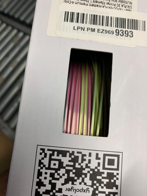 Photo 1 of YXPOLYER Rainbow PLA Filament Silk PLA Multi Color 3D Printer Filament 1.75mm 1kg, Gradient Multicolor Candy 4-Colors Rainbow, Pastel Purple, Green, Sky Blue and Blue