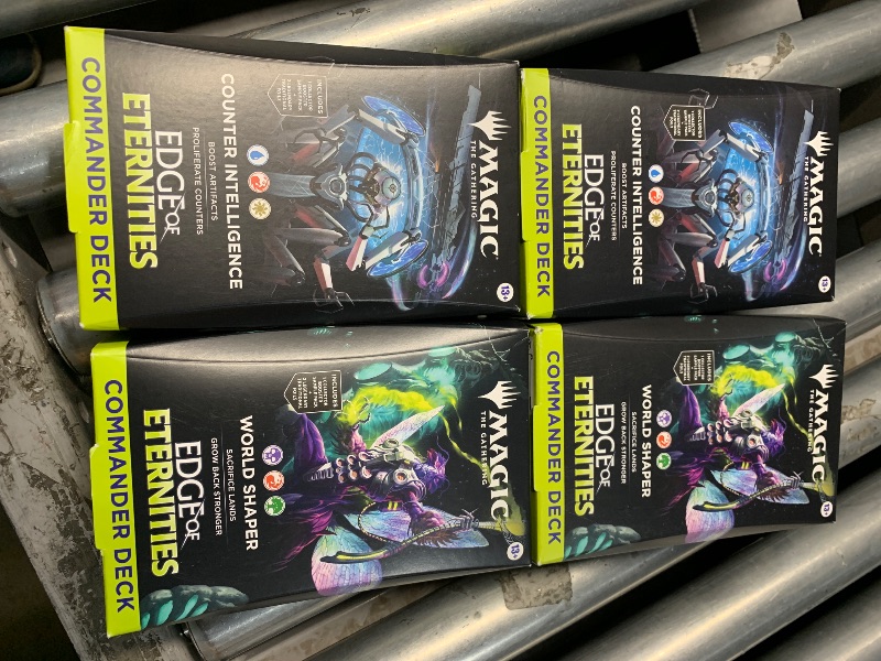 Photo 1 of ***FACTORY SEALED***Magic: The Gathering Edge of Eternities Commander Deck Bundle - 2 of Each Deck (2 World Shaper + 2 Counter Intelligence)