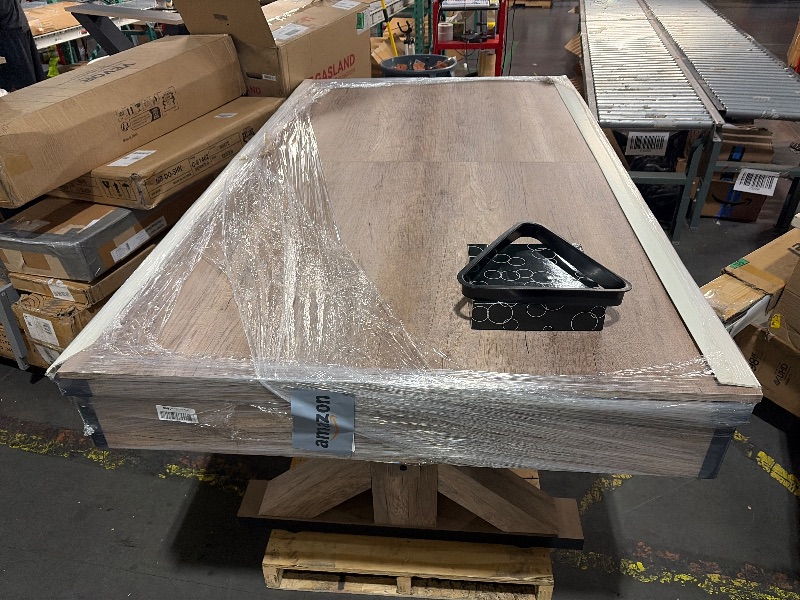 Photo 1 of ***TRUCK/TRAILER PICKUP ONLY***
VEVOR 7ft Billiards Table Combo Set, 3-in-1 Multi Game Table with Dining, Pool, and Tennis Table, for Family Game Room Adults, Includes Full Set of Accessories, Wood Color with Grey Cloth