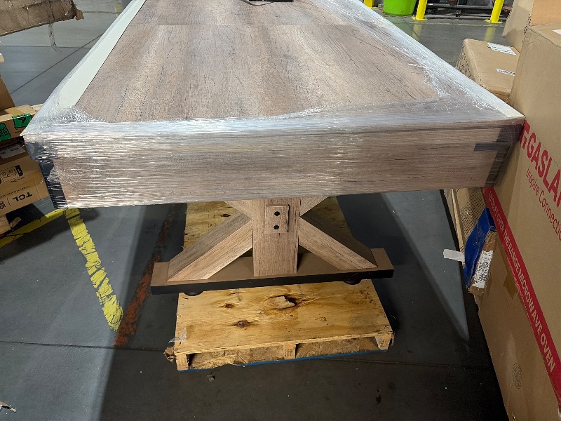 Photo 1 of ***TRUCK/TRAILER PICKUP ONLY***
VEVOR 7ft Billiards Table Combo Set, 3-in-1 Multi Game Table with Dining, Pool, and Tennis Table, for Family Game Room Adults, Includes Full Set of Accessories, Wood Color with Grey Cloth