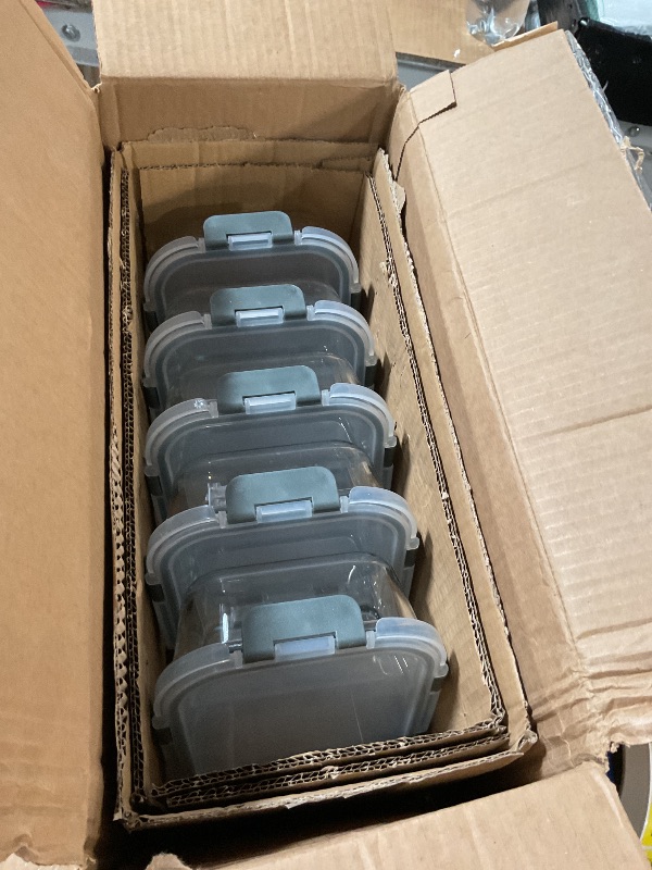 Photo 1 of [5-Pack,36 Oz]Glass Meal Prep Containers 2 Compartments Portion Control with Upgraded Snap Locking Lids Glass Food Storage Containers, Microwave, Oven, Freezer and Dishwasher (4.5 Cups)