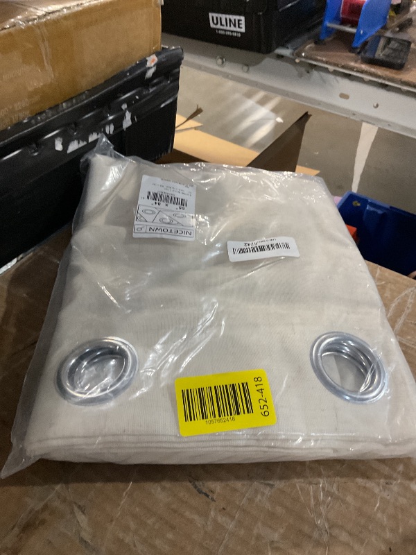 Photo 1 of (BAGGED) (USED/FAIR) NICETOWN Natural Linen Curtains 84 inch Long 2 Panels Set, Grommet Top Thick Linen Burlap Semi Sheer Vertical Drapes Privacy Assured with Light Filtering for Bedroom/Living Room, W55 x L84