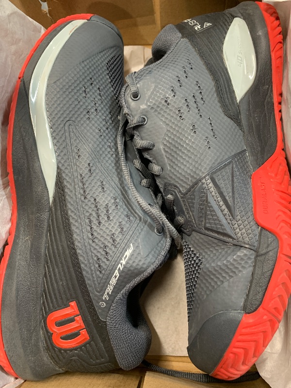 Photo 1 of (used) Wilson Rush Pro Ace Pickler Men's Pickleball Shoe, Ebony / Black/Wilson Red, Size 9