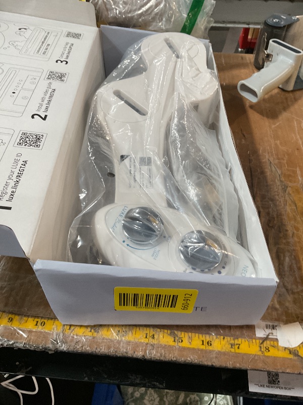 Photo 1 of ***(PARTS ONLY/ MAJOR DAMAGE/ NON FUNCTIONAL)***LUXE Bidet NEO 120 - Self-Cleaning Nozzle, Fresh Water Non-Electric Bidet Attachment for Toilet Seat, Adjustable Water Pressure, Rear Wash (White)