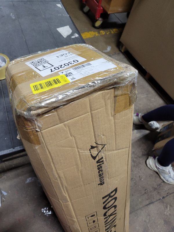 Photo 1 of 350lbs Rocking Camping Chair, Oversized Fully Padded Patio Chair Lawn Chairs With Cooler Bag Headrest and Cup Holder Rocking Chair Outdoor Folding Chairs For Outside Camping Contest(BlueGreen)