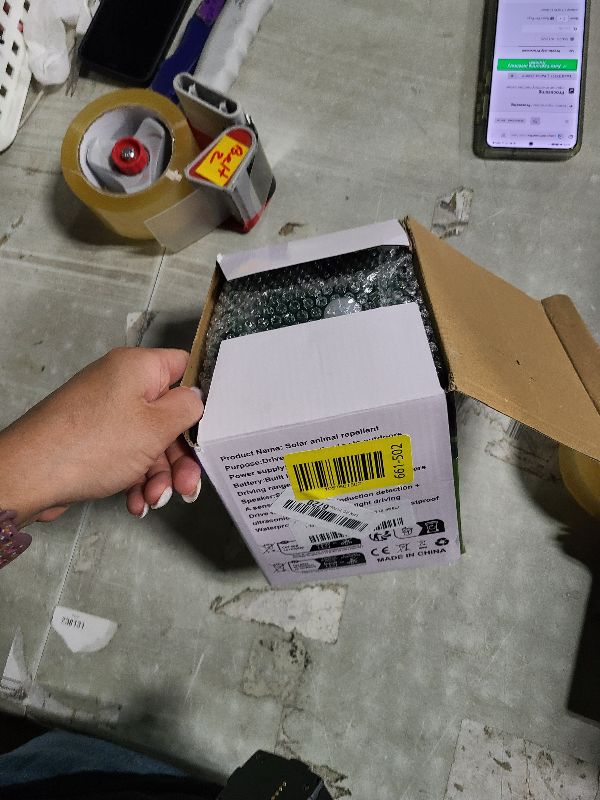 Photo 1 of 2Pack Deer Cat Squirrel Rabbit Repellent Outdoor Solar Ultrasonic Animal Repeller Waterproof Dog Deterrent with Flash Light Motion Sensor to Keep Skunk Coyote Raccoon Rodent Possum Out of Garden