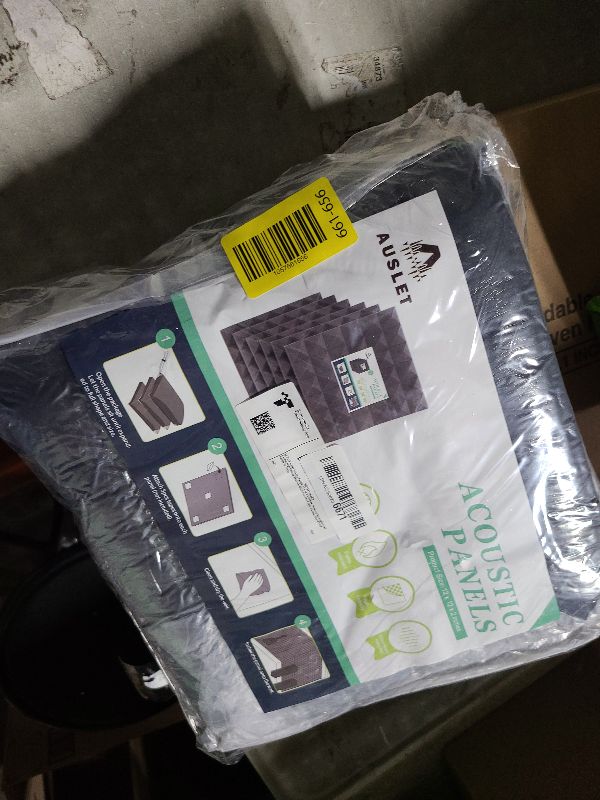 Photo 1 of 36 Pack AUSLET Acoustic Panels 12 x 12 x 2 Inches, Pyramid Sound Proof Foam Panels for Wall, High Density Black Acoustic Foam Panels,Soundproof Wall Panels