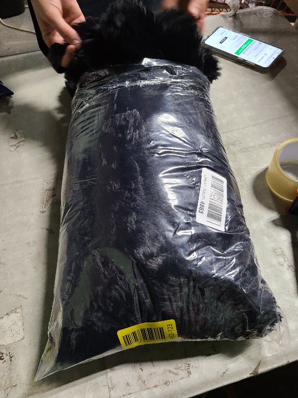 Photo 1 of **39.00** Northwest Serenade Textured Faux Fur Throw Blanket, Jet Black, 50 x 70 Inches
