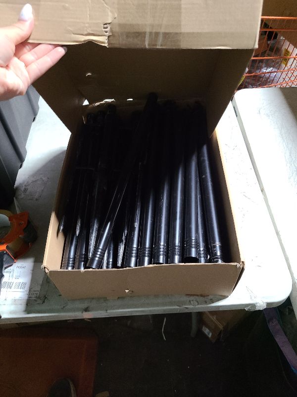 Photo 1 of 6 Pack 10 ft Heavy Duty Metal String Light Poles Adjustable Outdoor Lighting Stand for Patio,Backyard,Garden,Party & Wedding Rustproof & Sturdy with Hooks