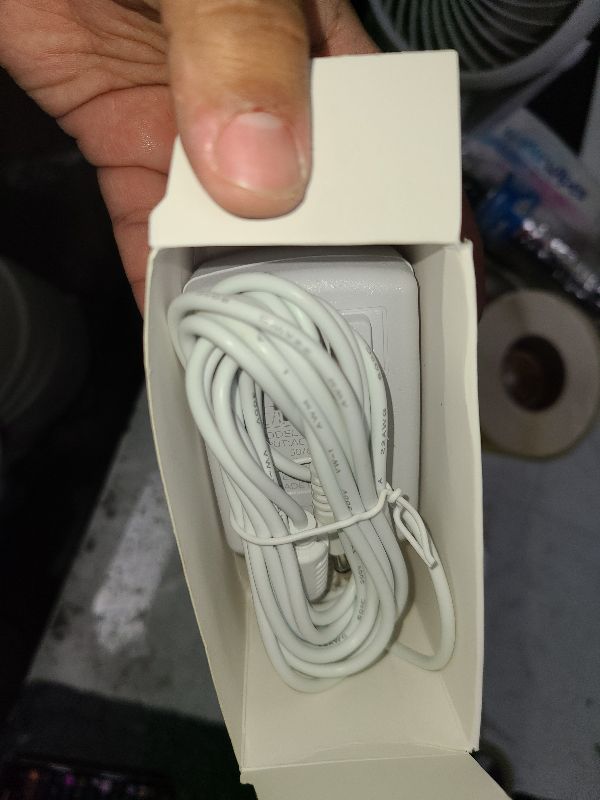 Photo 1 of 12V 3A Power Supply for Neon LED Light Strip, CCTV Security Camera - AC/DC Adapter, 10 Feet Charger Cord, 5.5mm X 2.1mm Barrel Plug, White