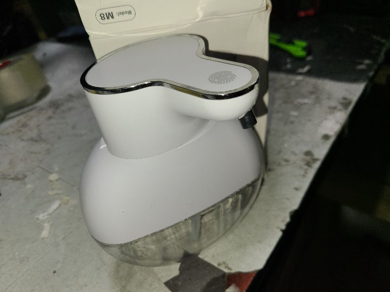 Photo 1 of 14oz Automatic Liquid Soap Dispenser,Wall-Mounted/Table,Touchless Electric Hand Sanitizer Dispenser,Large Caliber 2 Adjustable Gears IPX5 Waterproof Perfect for Commercial or Household Use(White)